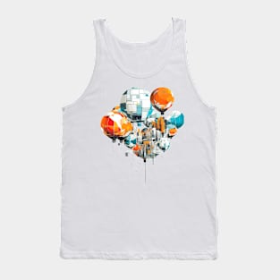 Air Ballon Discovery Travel Landscape Beauty Skyline Tank Top